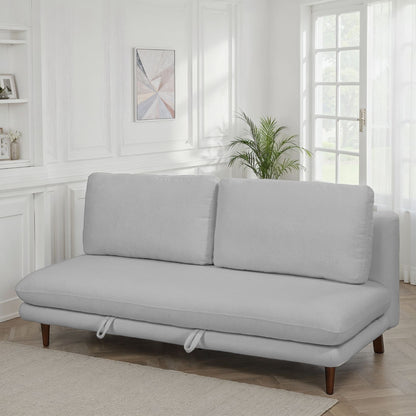 Canapé lit 3 places clic-clac en tissu anti tache, 192x94xH91CM - LUPINE