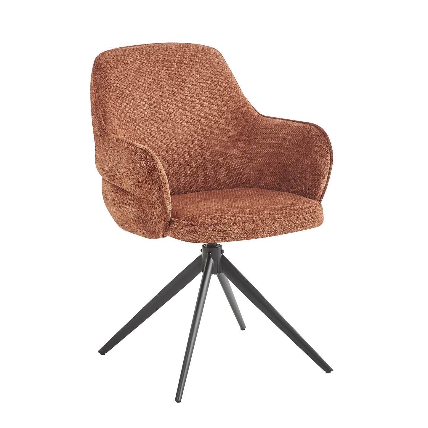 Chaise à accoudoir pivotante en tissu anti tache, 50x50xH89,2CM - VELORA