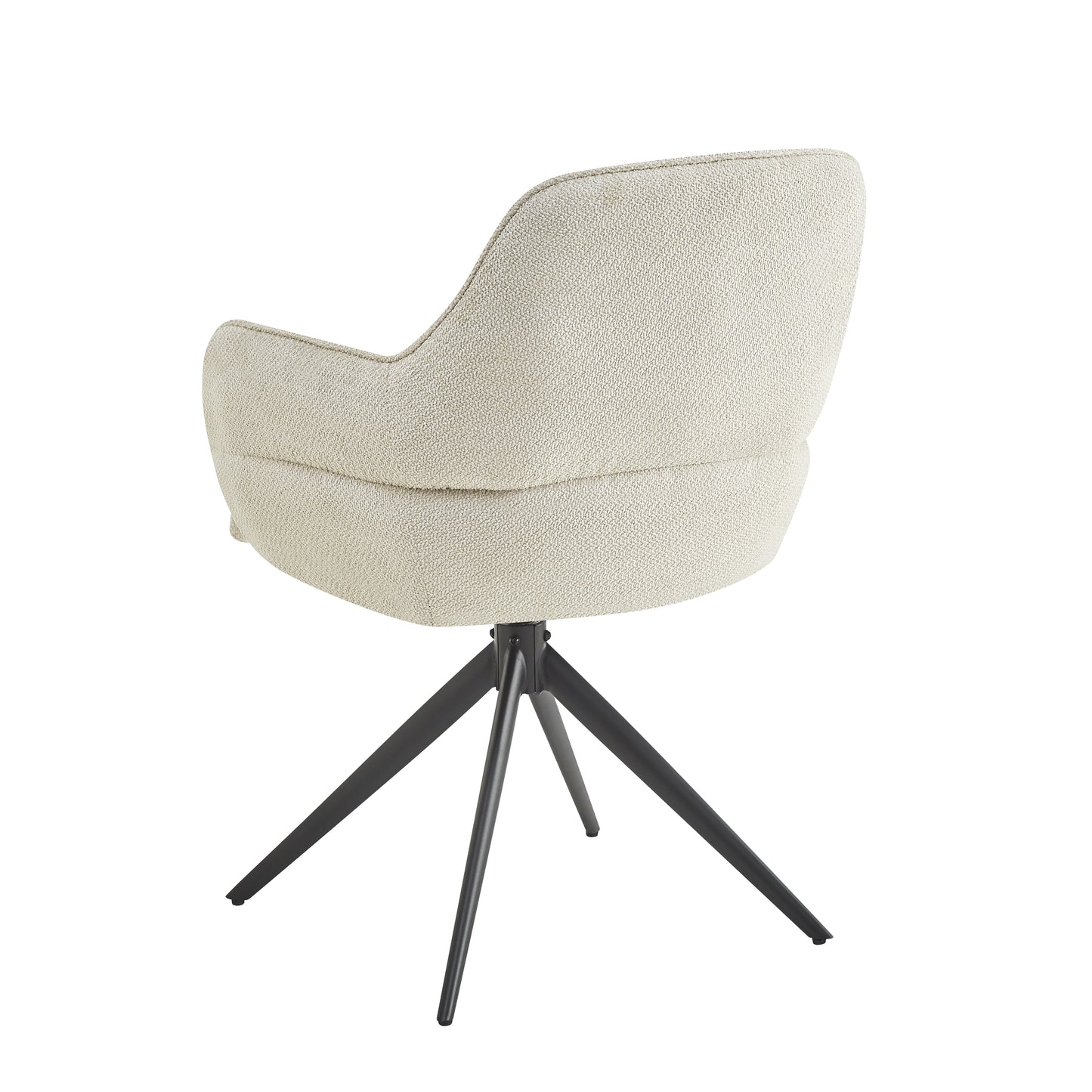 Chaise à accoudoir pivotante en tissu anti tache, 50x50xH89,2CM - VELORA