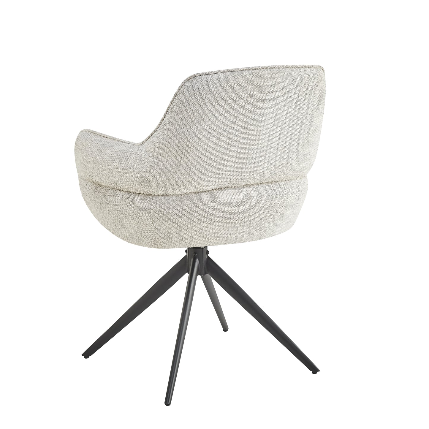 Chaise à accoudoir pivotante en tissu anti tache, 50x50xH89,2CM - VELORA