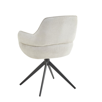Chaise à accoudoir pivotante en tissu anti tache, 50x50xH89,2CM - VELORA