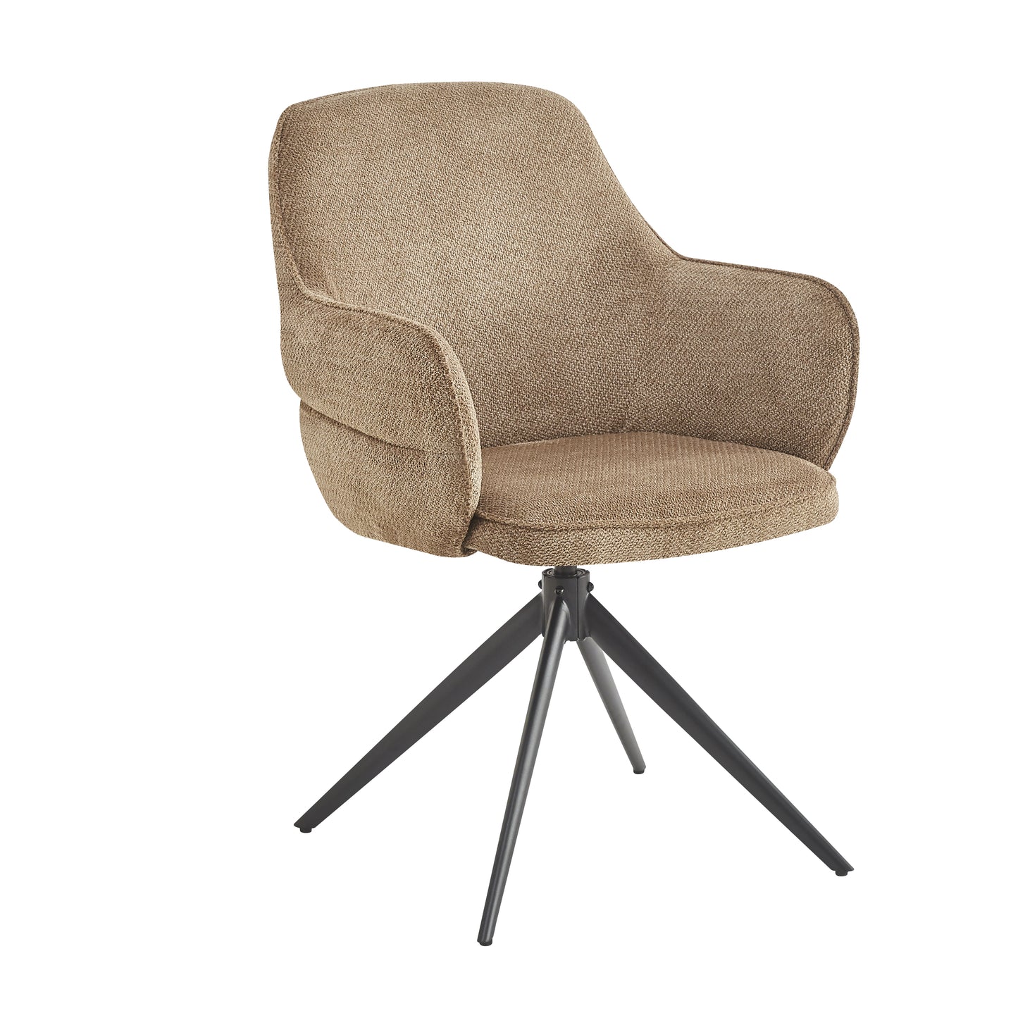 Chaise à accoudoir pivotante en tissu anti tache, 50x50xH89,2CM - VELORA