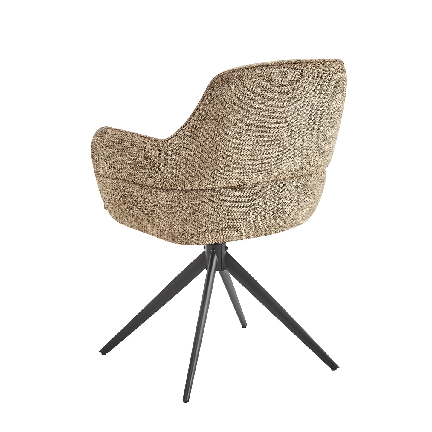 Chaise à accoudoir pivotante en tissu anti tache, 50x50xH89,2CM - VELORA