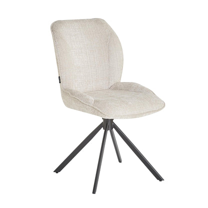 Chaise en tissu anti tache, 64,5x49xH89CM - CALVIN