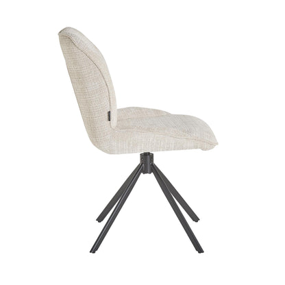 Chaise en tissu anti tache, 64,5x49xH89CM - CALVIN