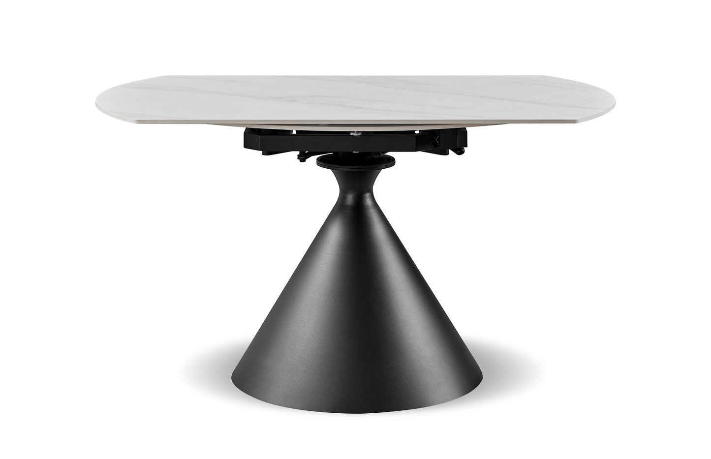 LOLA Table à manger extensible avec plateau en céramique, 130x80/130xH77/75CM