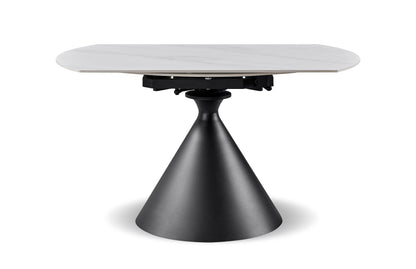 LOLA Table à manger extensible avec plateau en céramique, 130x80/130xH77/75CM