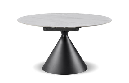LOLA Table à manger extensible avec plateau en céramique, 130x80/130xH77/75CM