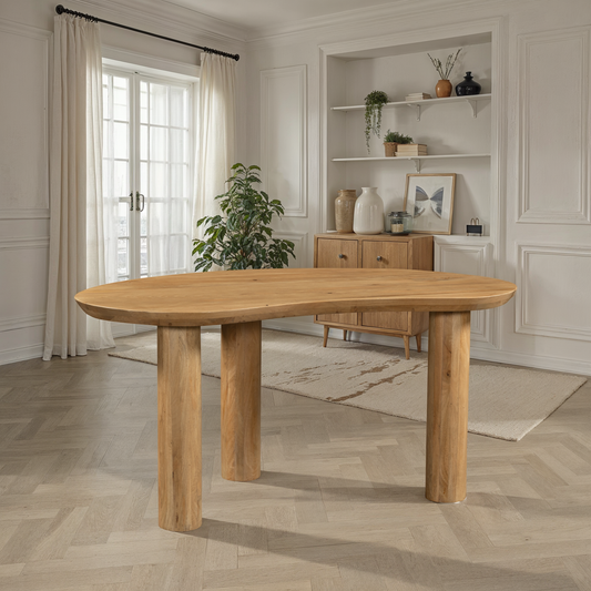 Table à manger en bois de manguier, 160x90xH76CM