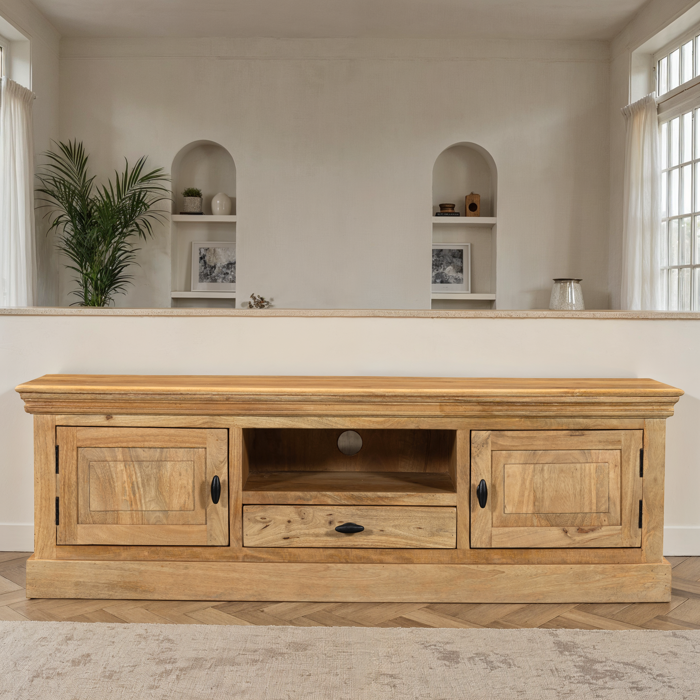 Meuble TV en bois de manguier, H50CM - ORLANE