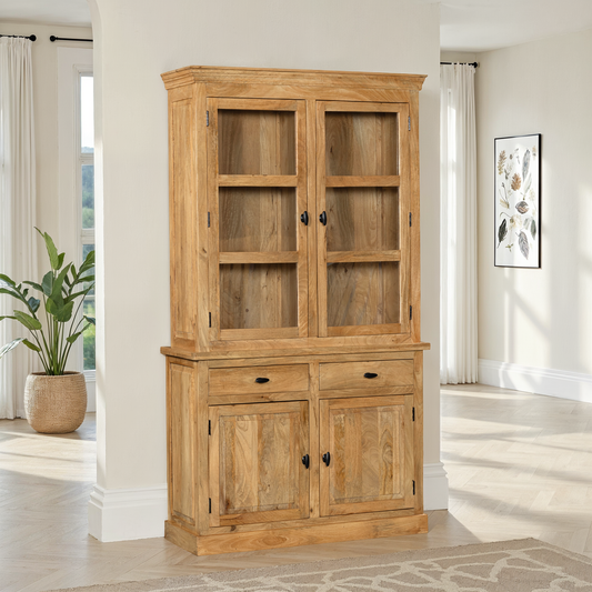 Vaisselier en bois de manguier, H220CM - ORLANE