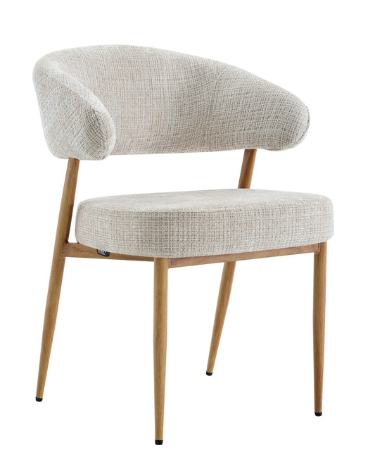 Chaise en tissu anti tache, 59x54xH76,5CM - LUCIA