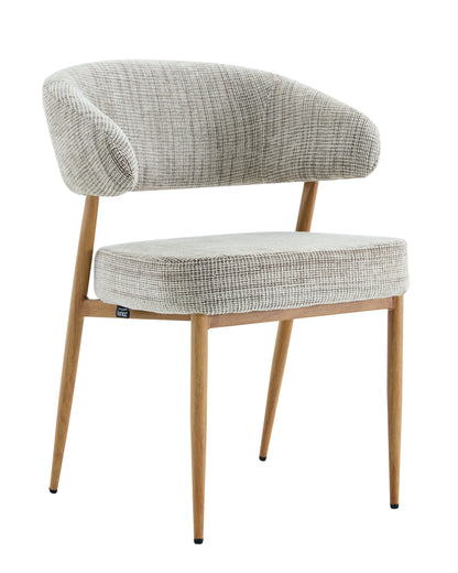 Chaise en tissu anti tache, 59x54xH76,5CM - LUCIA