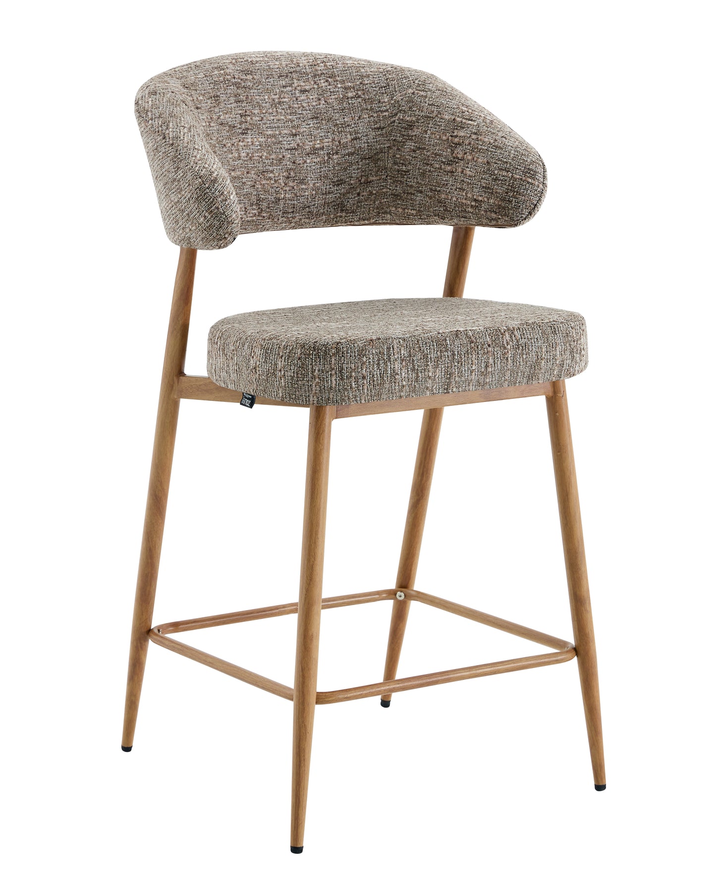 Chaise haute tabouret de bar en tissu anti tache, 55x52,5xH95CM - LUCIA (hauteur assise - 64cm)