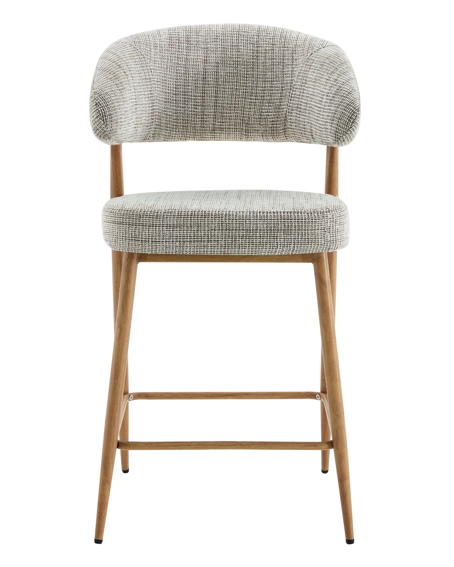 Chaise haute tabouret de bar en tissu anti tache, 55x52,5xH95CM - LUCIA (hauteur assise - 64cm)