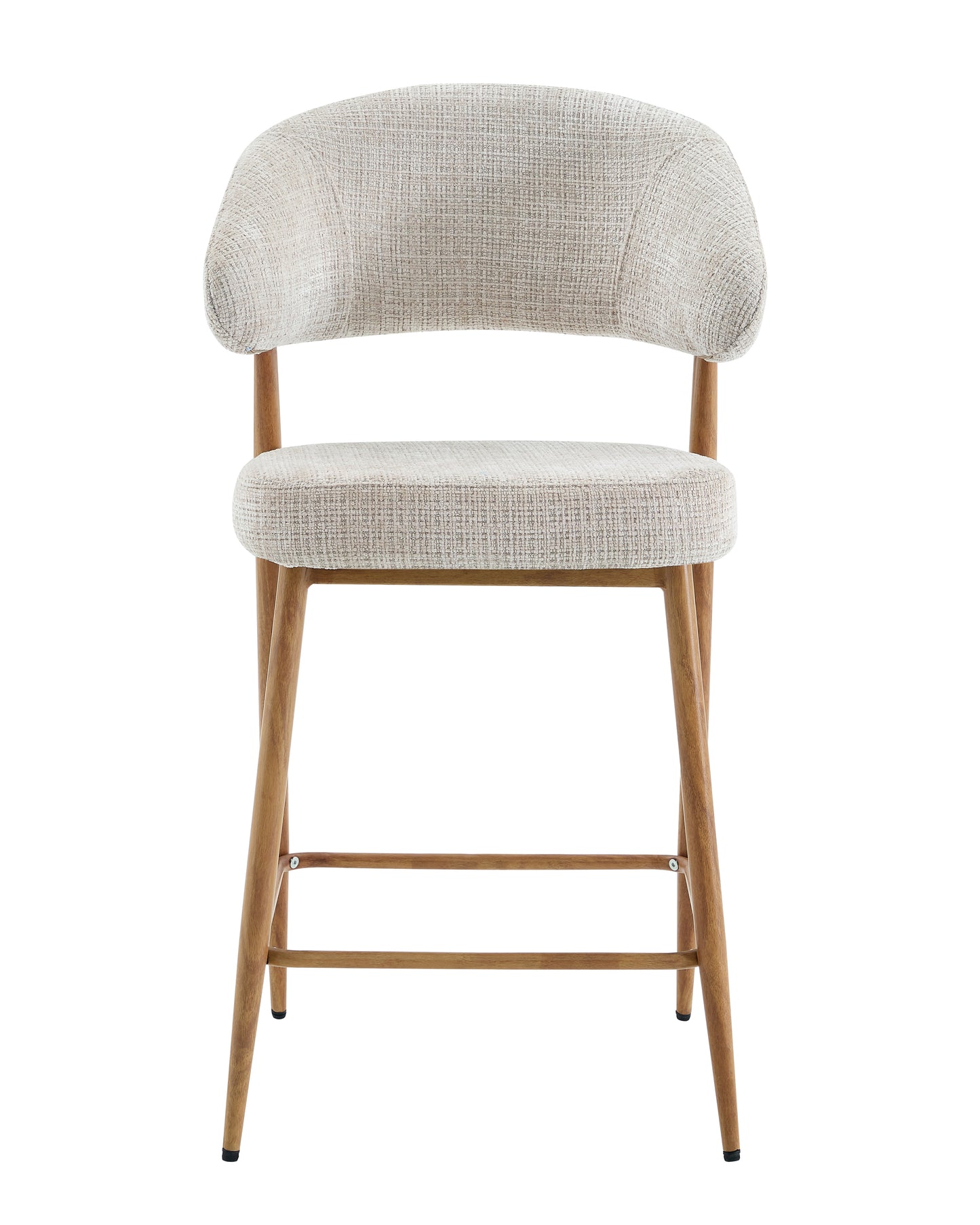 Chaise haute tabouret de bar en tissu anti tache, 55x52,5xH95CM - LUCIA (hauteur assise - 64cm)
