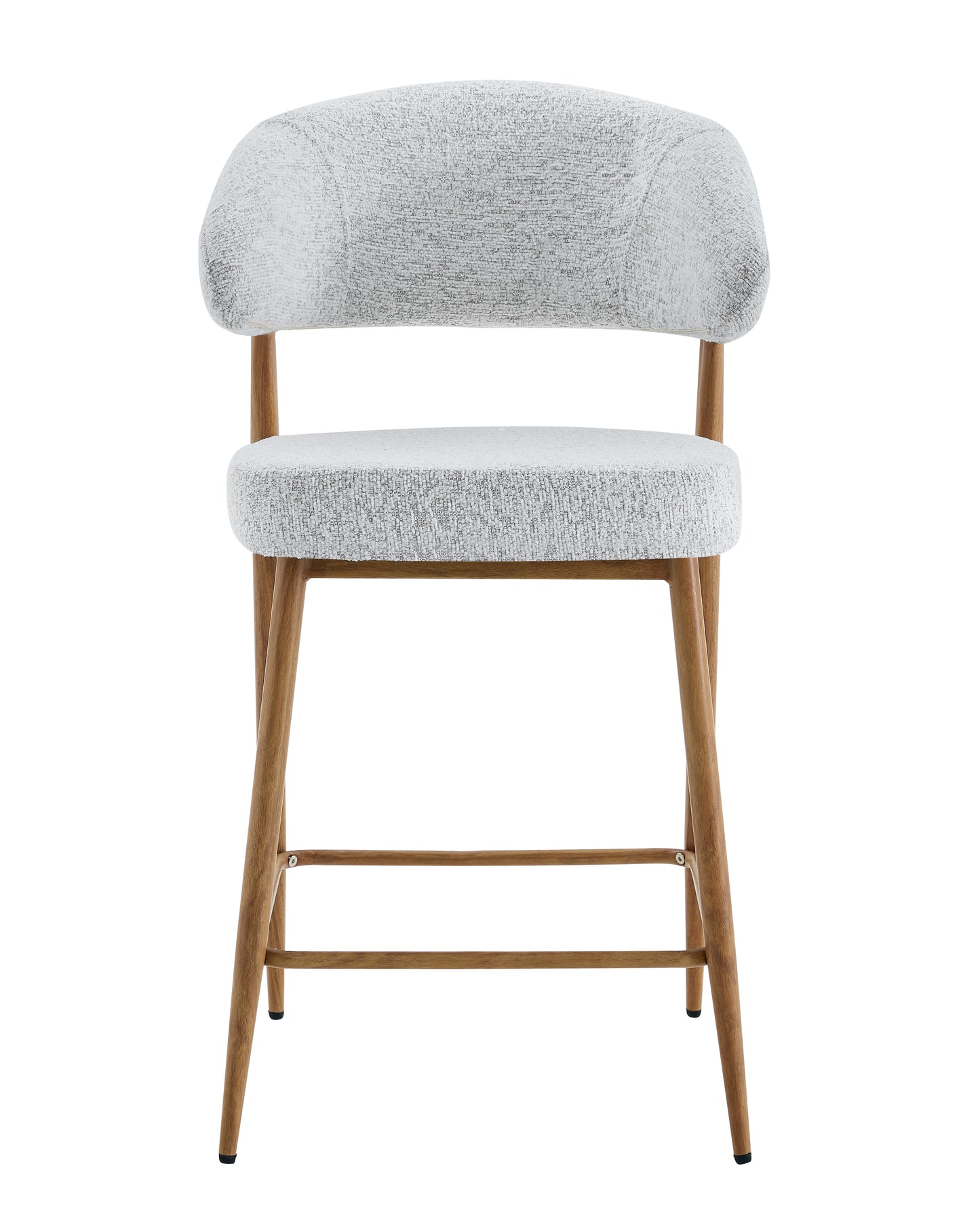Chaise haute tabouret de bar en tissu anti tache, 55x52,5xH95CM - LUCIA (hauteur assise - 64cm)