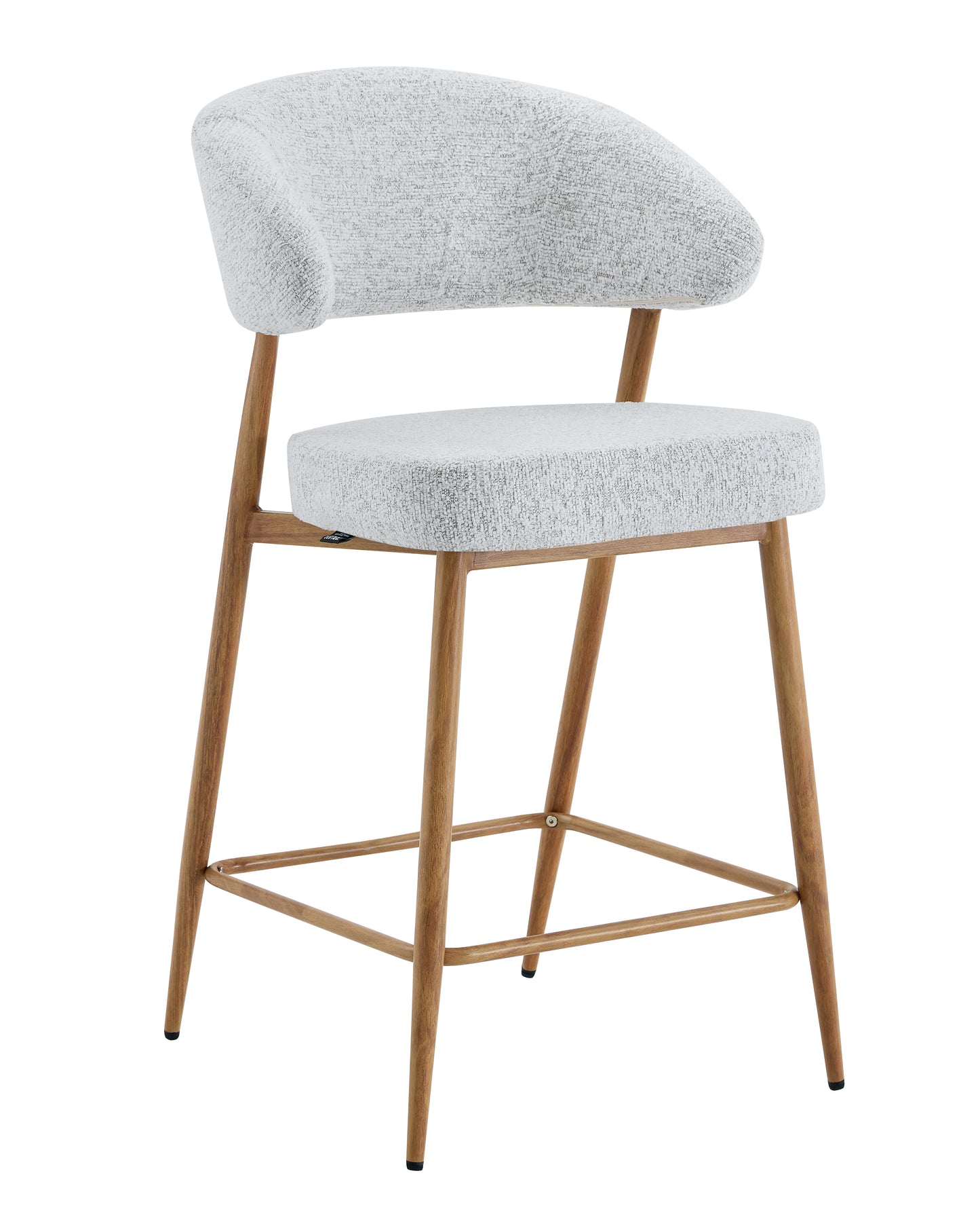 Chaise haute tabouret de bar en tissu anti tache, 55x52,5xH95CM - LUCIA (hauteur assise - 64cm)