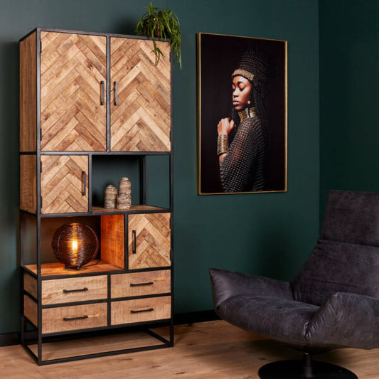 Vaisselier en bois de manguier - VICTORIA