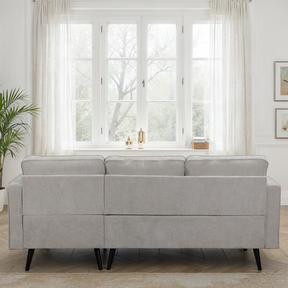 Canapé d'angle en tissu anti tache, 210x149xH91CM - SASHA