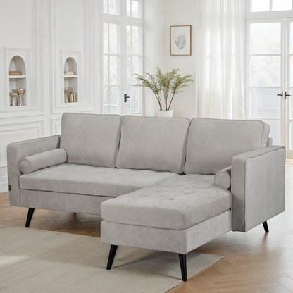 Canapé d'angle en tissu anti tache, 210x149xH91CM - SASHA