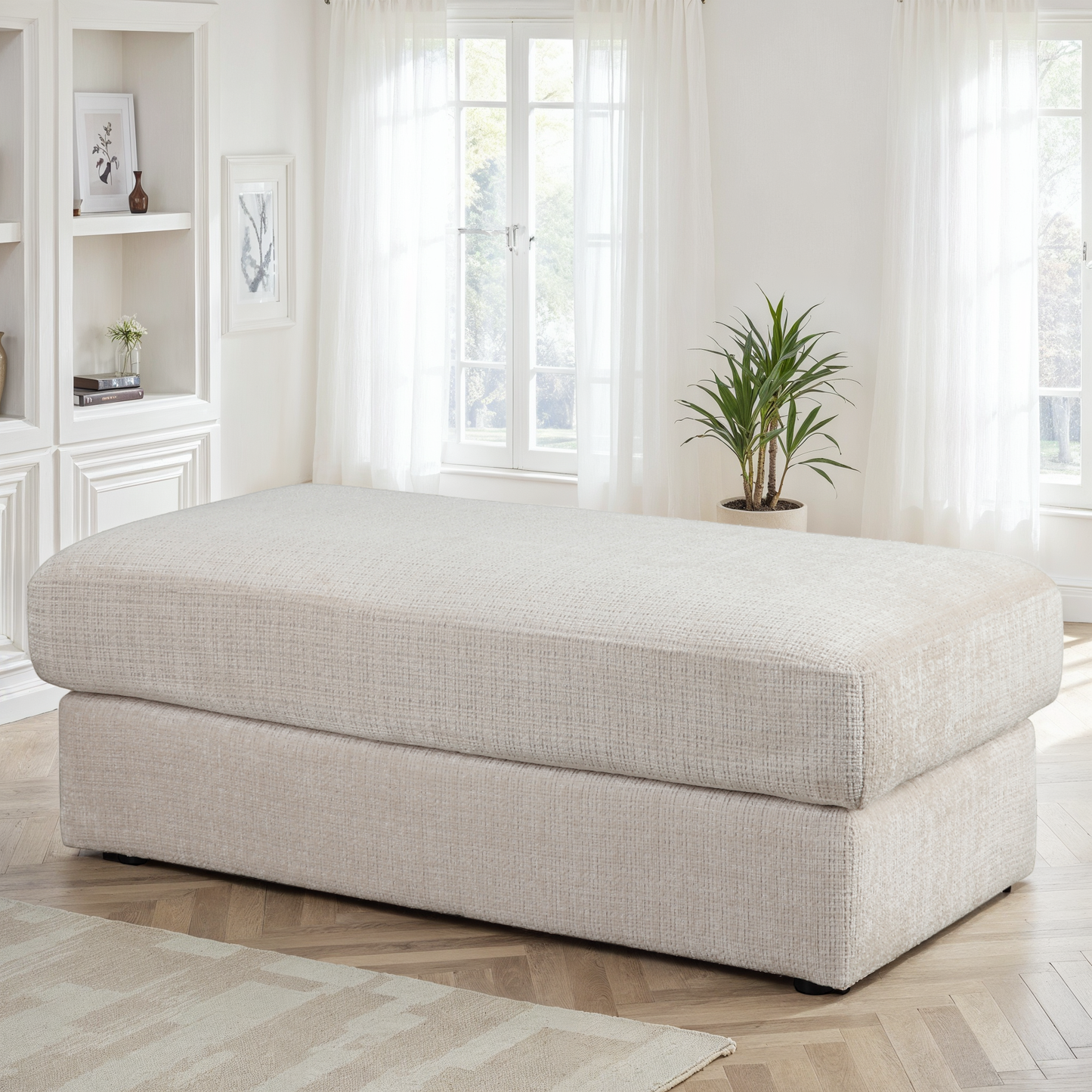 Pouf en tissu, 120x60xH45CM - VITO