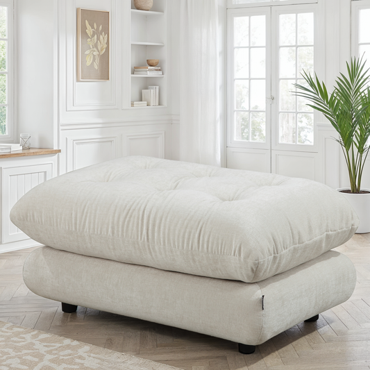 Pouf en tissu anti tache, 92x60xH45CM - MARTINA