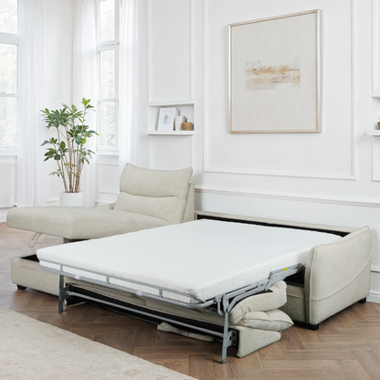 Canapé d'angle en tissu anti tache convertible, 272x164xH100CM - MARKO