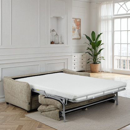 Canapé convertible clic-clac avec coffre convertible en tissu anti tache, 188x98xH100CM - MARKO