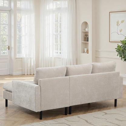 Canapé d'angle compact 3 places 200x135x80cm réversible - RIB