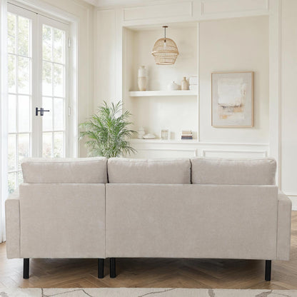 Canapé d'angle compact 3 places 200x135x80cm réversible - RIB