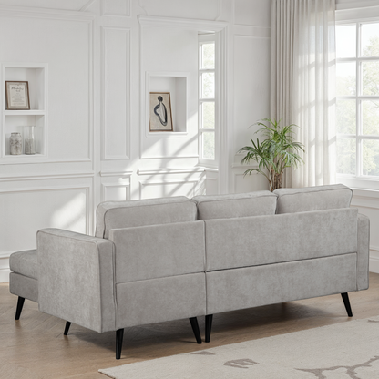 Canapé d'angle en tissu anti tache, 210x149xH91CM - SASHA