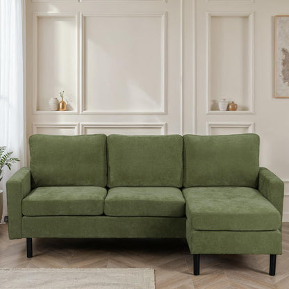 Canapé d'angle compact 3 places 200x135x80cm réversible - RIB