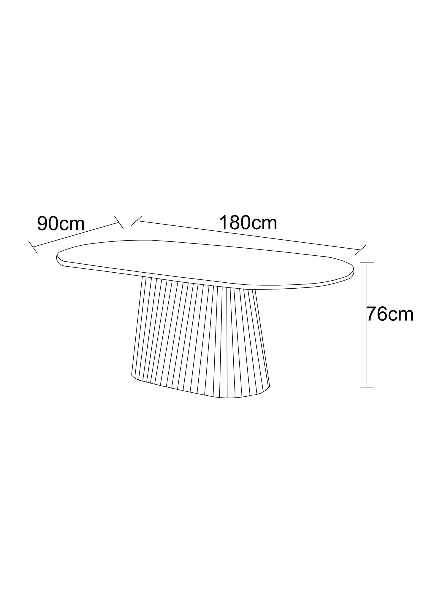 Table à manger en particules de bois plateau céramique, H76CM - JAPANDI