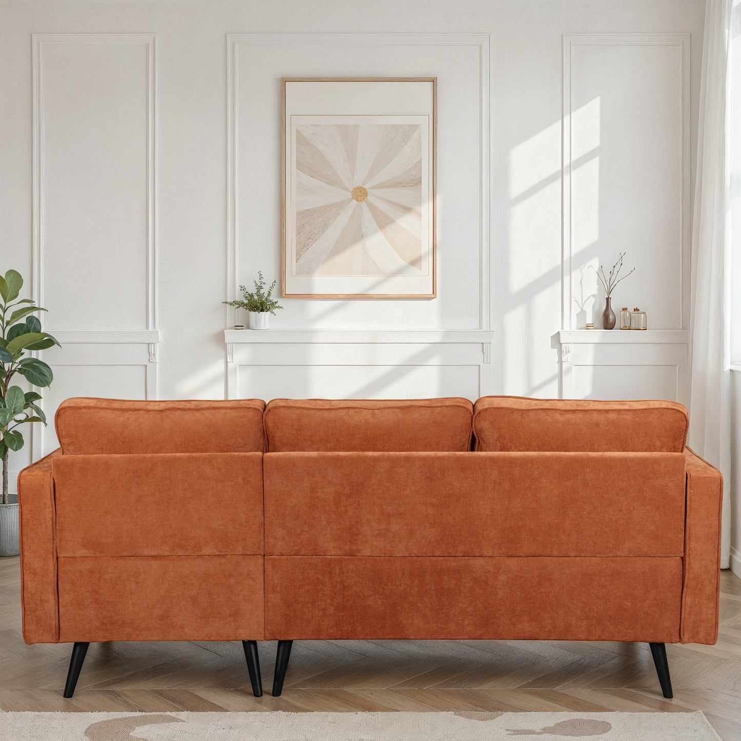 Canapé d'angle en tissu anti tache, 210x149xH91CM - SASHA