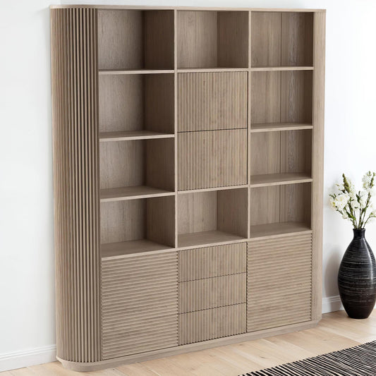 Vaisselier en bois de manguier, 200x40xH220CM - ZOE