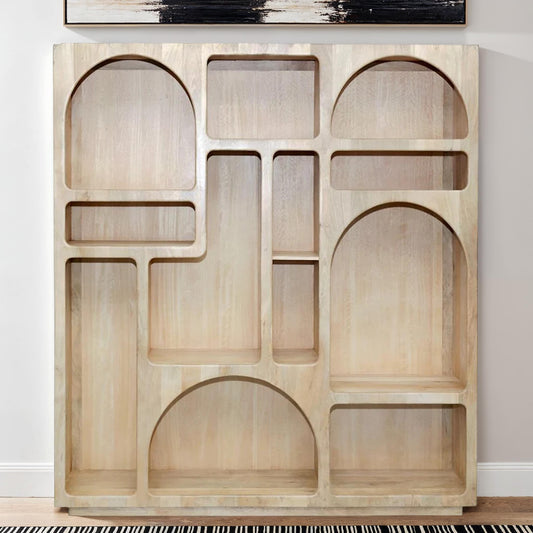 Vaisselier en bois de manguier, 200x40xH220CM - JUNO