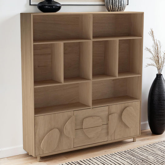 Vaisselier en bois de manguier, 200x40xH220CM - RUBY