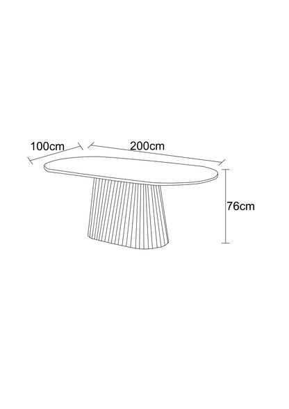 Table à manger en particules de bois plateau céramique, H76CM - JAPANDI