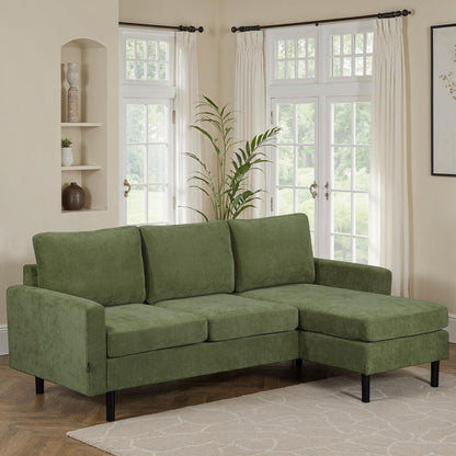 Canapé d'angle compact 3 places 200x135x80cm réversible - RIB