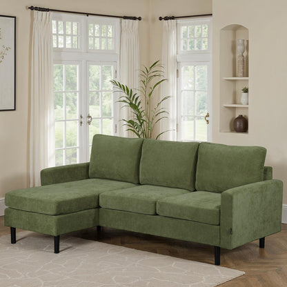 Canapé d'angle compact 3 places 200x135x80cm réversible - RIB