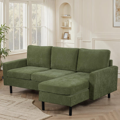 Canapé d'angle compact 3 places 200x135x80cm réversible - RIB