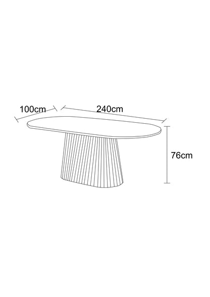 Table à manger en particules de bois plateau céramique, H76CM - JAPANDI