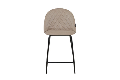 Tabouret de bar en velours pieds noirs, 45x51,5xH106CM - HESTER