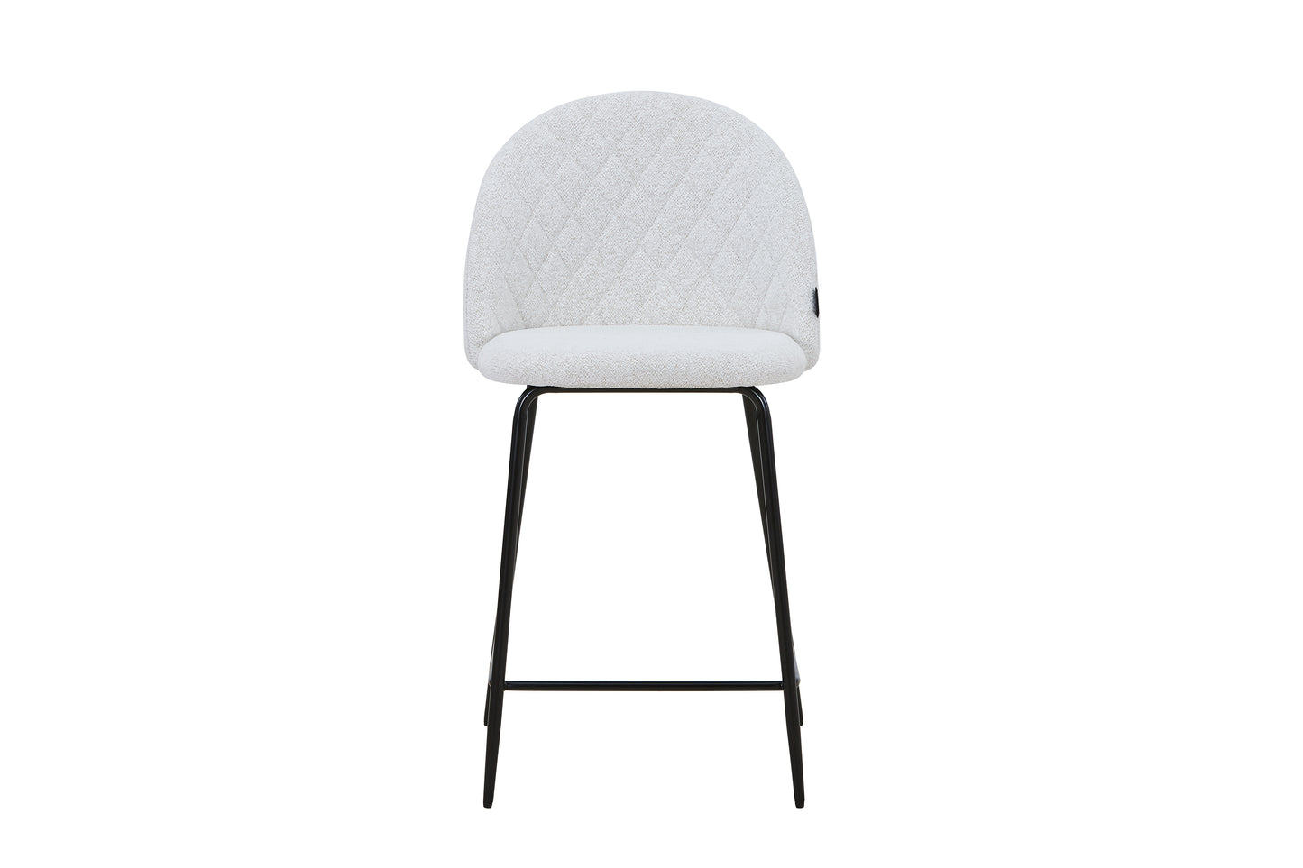 Tabouret de bar en velours pieds noirs, 45x51,5xH106CM - HESTER