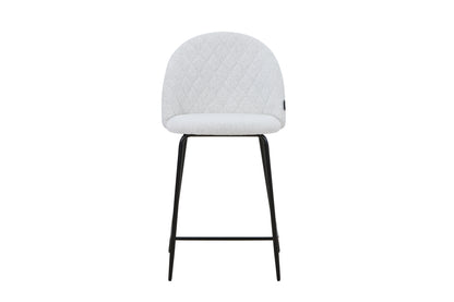 Tabouret de bar en velours pieds noirs, 45x51,5xH106CM - HESTER