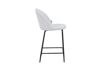 Tabouret de bar en velours pieds noirs, 45x51,5xH106CM - HESTER