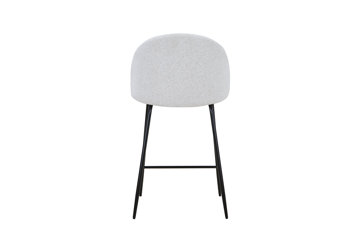 Tabouret de bar en velours pieds noirs, 45x51,5xH106CM - HESTER