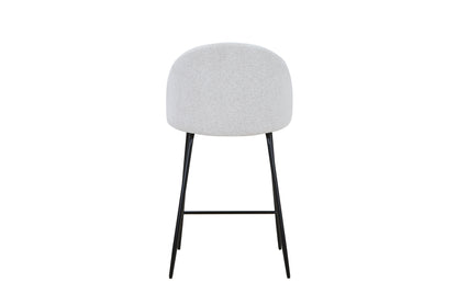Tabouret de bar en velours pieds noirs, 45x51,5xH106CM - HESTER