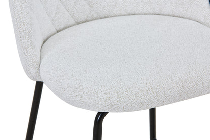 Tabouret de bar en velours pieds noirs, 45x51,5xH106CM - HESTER